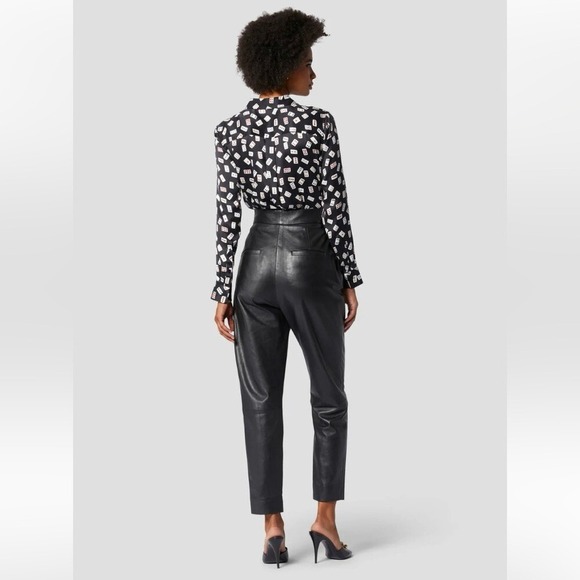 Equipment | Annelie Playing Cards Print Button Down Satin Top Playing Cards Silk - Picture 6 of 16